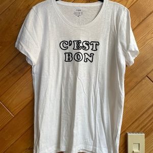 J Crew Collector's Tee "C'est Bon" NWT